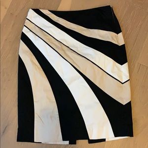 White | Black Skirt. Size 2.